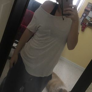 Cream soft and sexy American eagle pocket tee